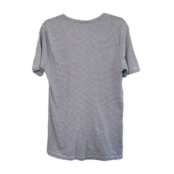 Denim‎ & Flower Palm Tree Embroidered Striped Tee Blue White Knit S - Picture 2 of 9